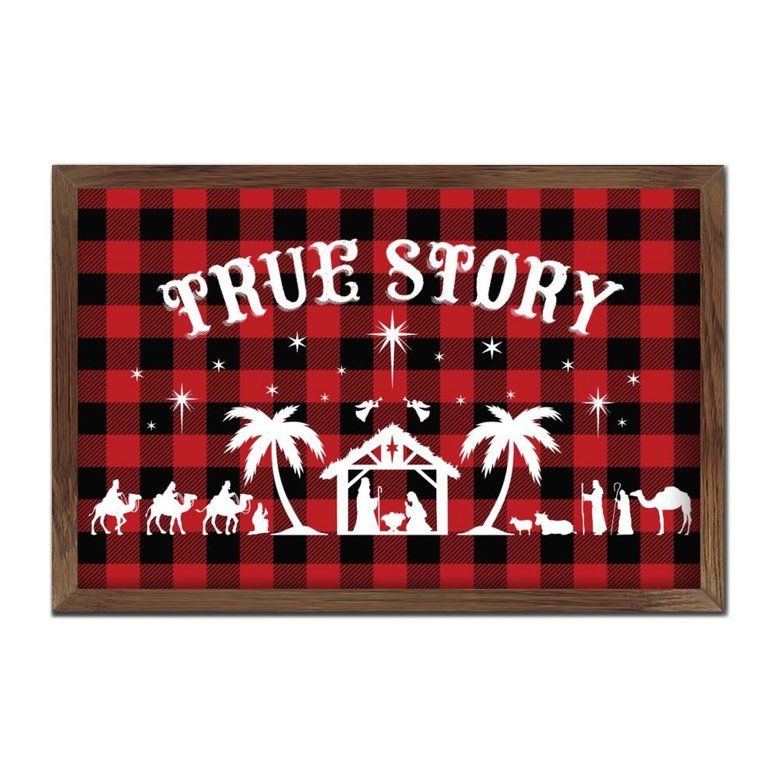 Tableau en bois True Story de haute qualité pour une décoration murale soignée