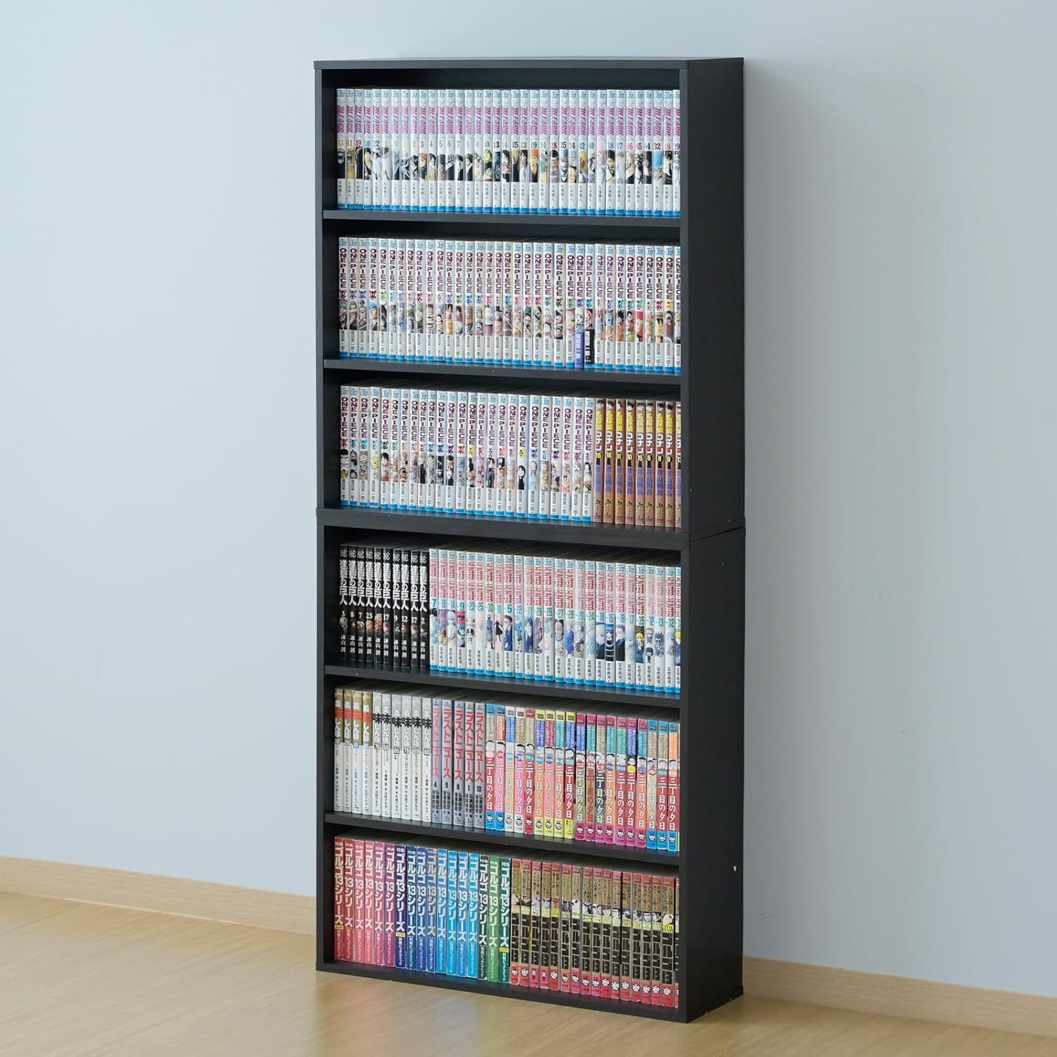 Yamazen SCMCR-1360(WH) Slim Bookcase, Large Capacity, 6 Tiers, Width 23.2 x Depth 6.7 x Height 52.8 inches (59 x 17 x 134 cm), Rack, Assembly, White