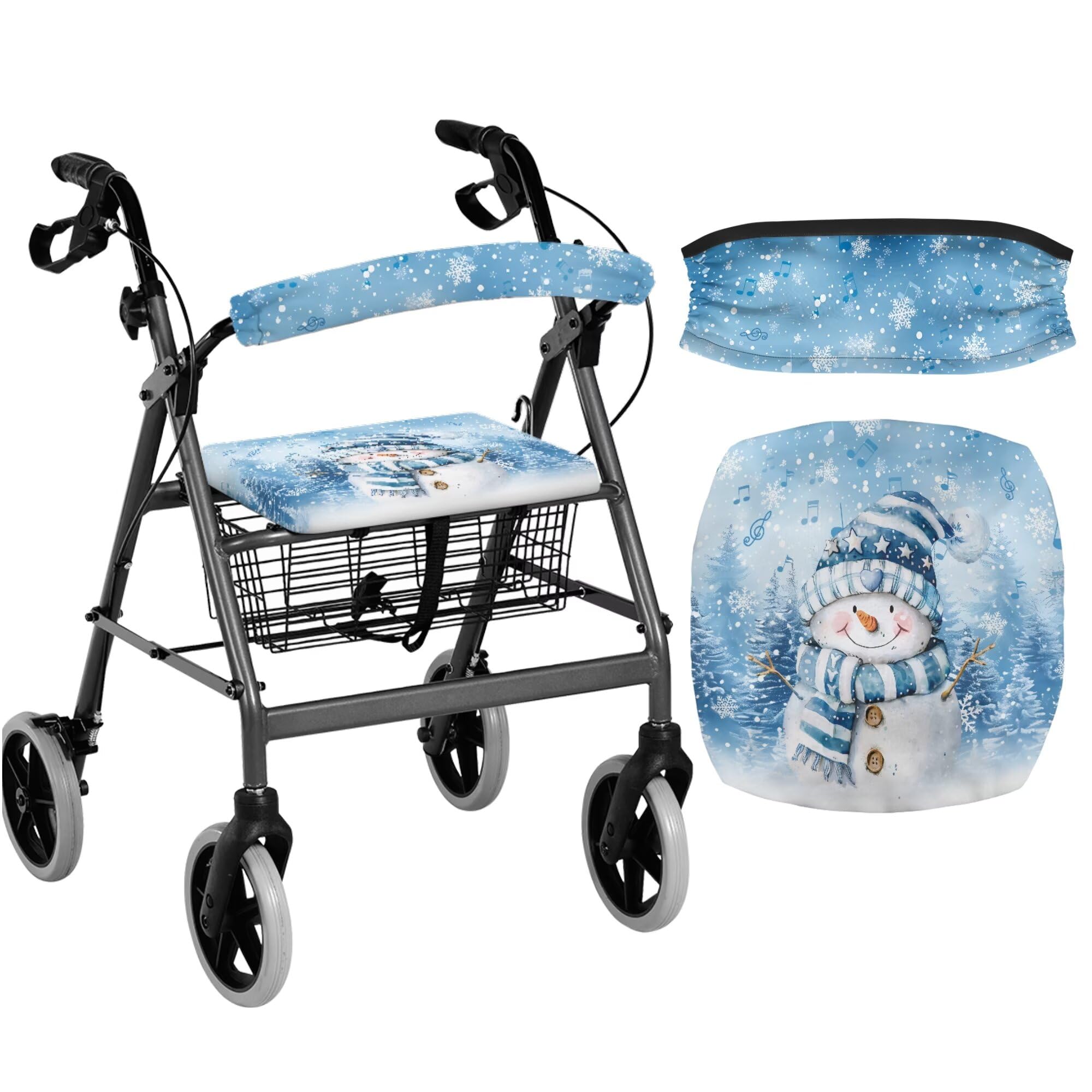White Marble Walkers for Seniors Cover Universal Fit Walker Accessories Walkers for Seniors with Seat Cover Washable Rollator Covers — Amazon image 22