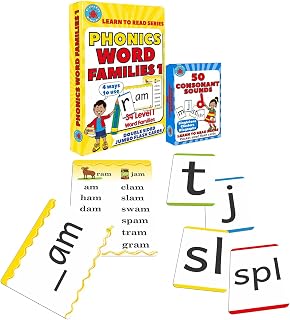 Learn to Read | Phonics Word Families | 34 Word Families Level 1 | Plus 50 Consonant Sounds | Use 4 Ways