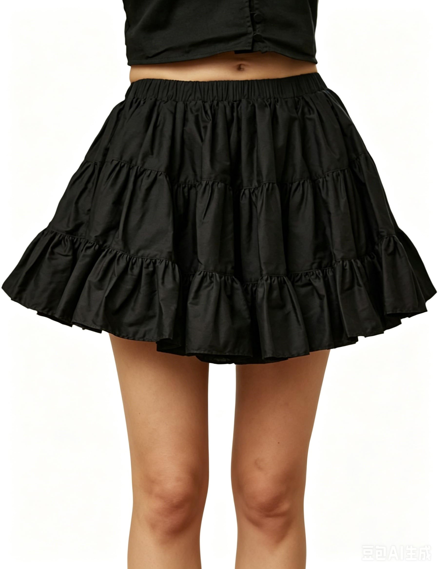 BEAUTELICATE Damen Skort Sommer 100% Baumwolle Rock Kurz mit Taschen A-Linie Mini Rock mit Innenhose Lässig Solid Faltenrock Freizeitrock Weiß