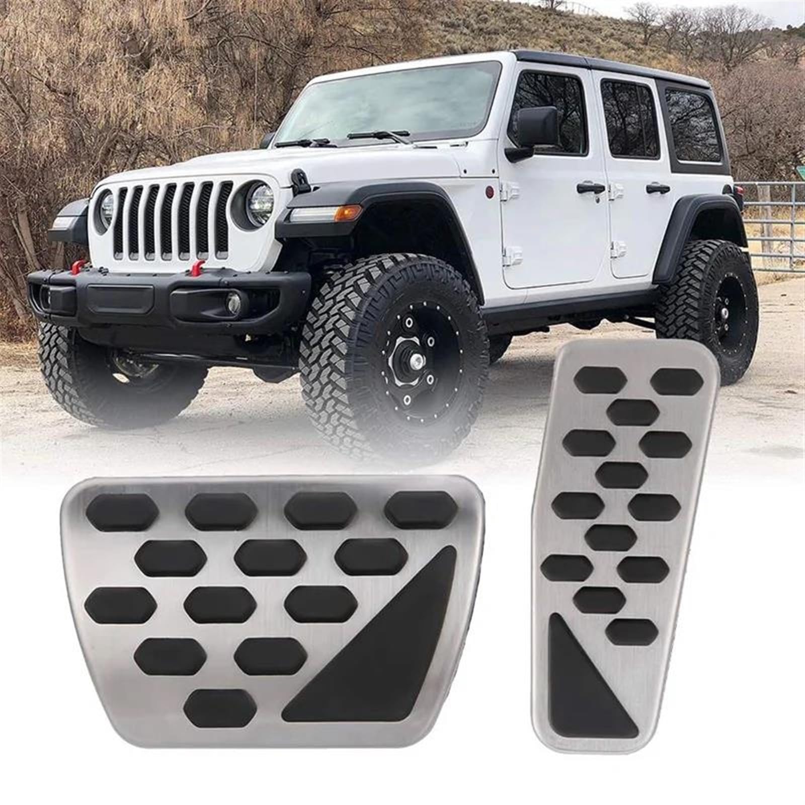Pedali Freno Auto Kit Pedale Pedale Freno E Gas Per Auto In Acciaio Inossidabile Per Jeep Per Modelli Per Wrangler Jl 2018 2019 2 Pezzi Pedaliera Auto