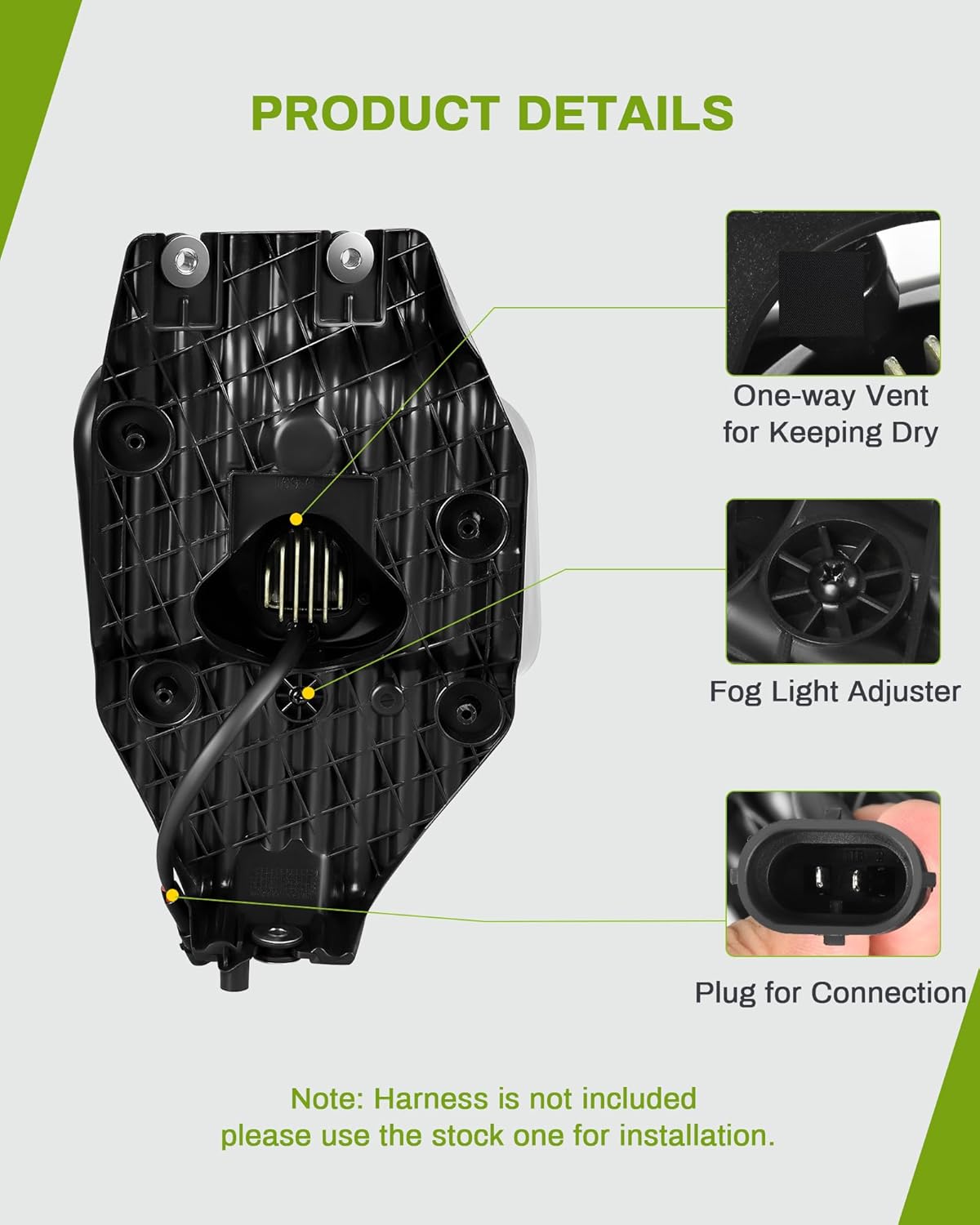 AUTOSAVER88 LED Fog Lights Compatible with 11-16 2011 2012 2013 2014 2015 2016 Ford F250 F350 F450 F550 Super Duty Fog Light Replacement-1 Pair Fog Lamps