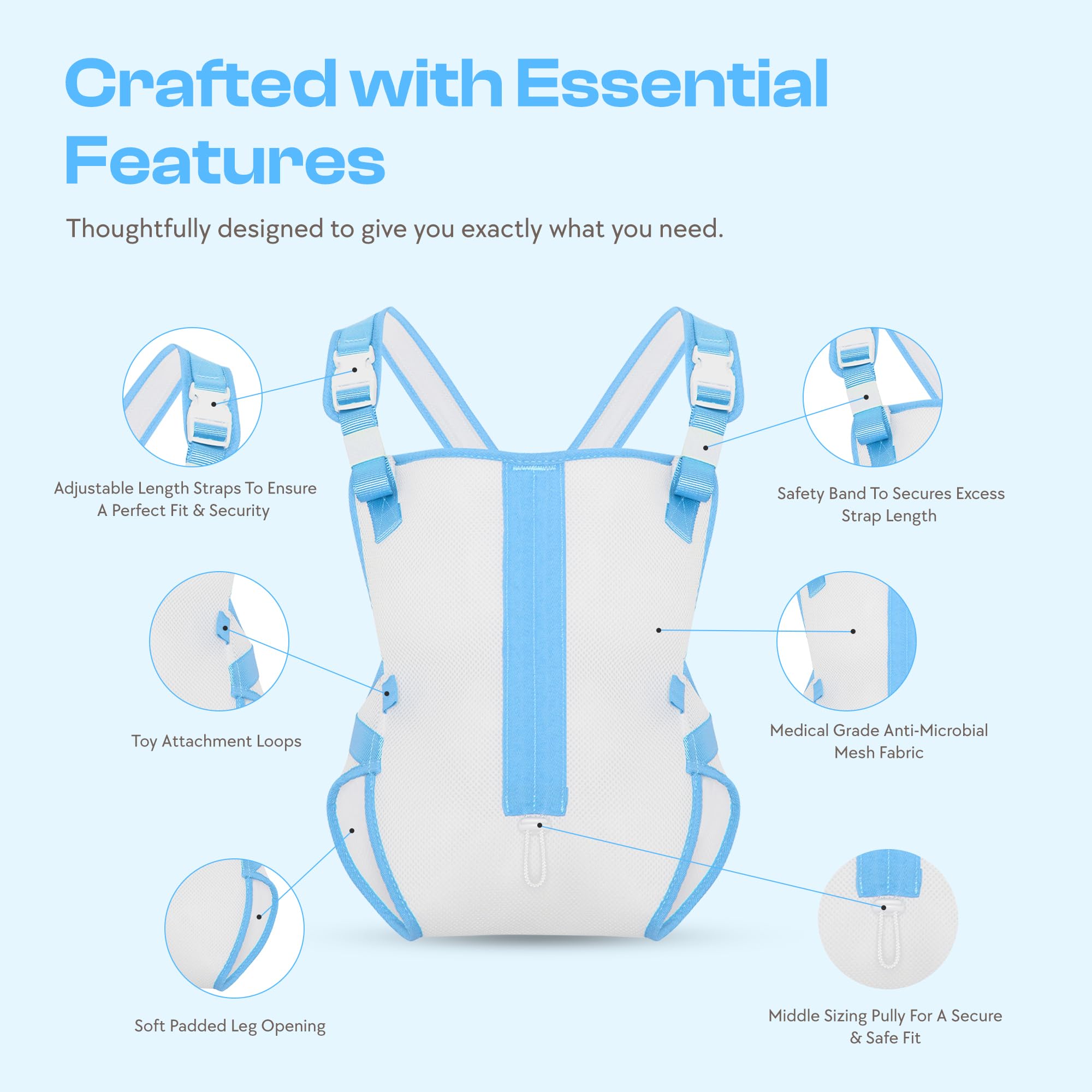 Hugs & Suds Shower Baby Carrier, Hands Free Baby Sling Carrier. Quick-Drying - Image 2