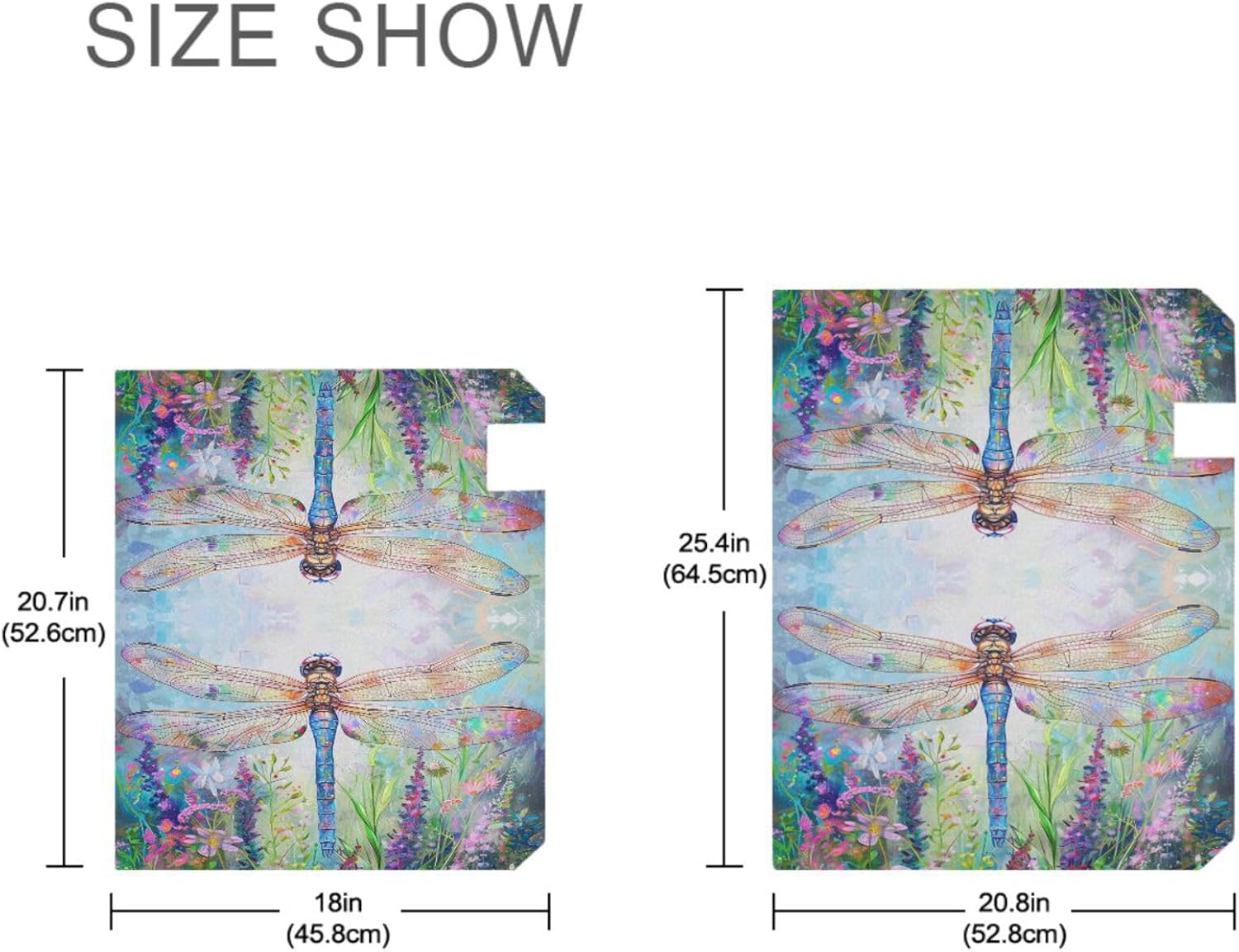senya Spring Mailbox Covers, Elegant Dragonfly Flower Mailbox Covers Oxford Cloth Post Box Cover with Magnetic Strip for Garden Yard Decor