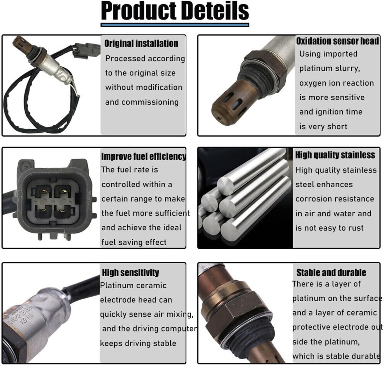 Downstream Oxygen O2 Sensor.Compatible for Hyundai Sonata Santa Fe 2.0L 2015-2018.Compatible for Kia Optima Sportage Sorento 2.0L 2016-2020 39210-2GBA0, Black, meidomg1001