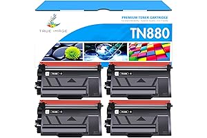 TN880 Super High Yield Toner: 4 Pack TN880 Black Toner Replacements
