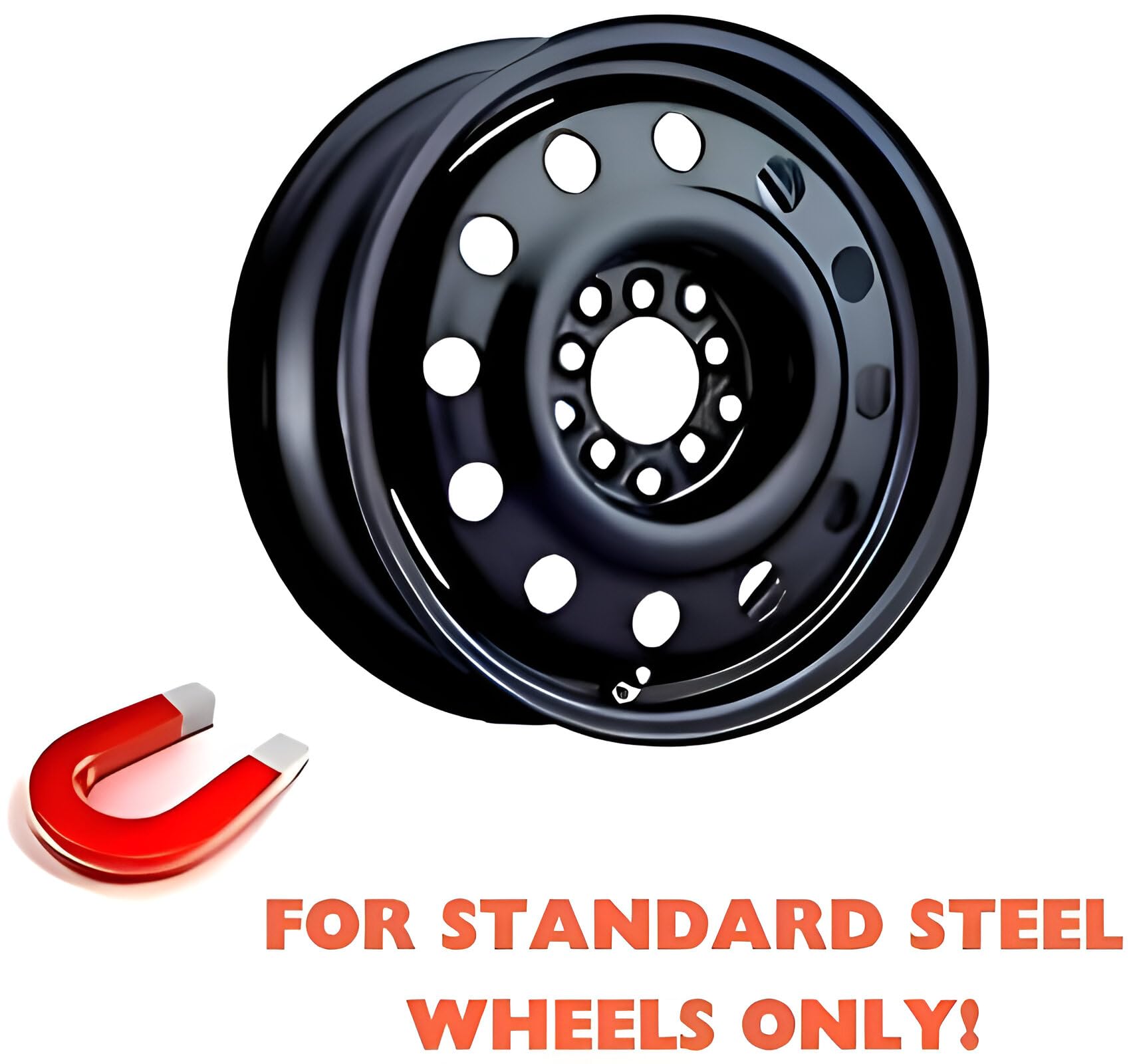 OxGord 14 inch Silver Snap-On Hubcaps with 10 Hole Compatible with 1997-1999 Toyota Camry Standard Steel Wheel Covers product thumbnail 7