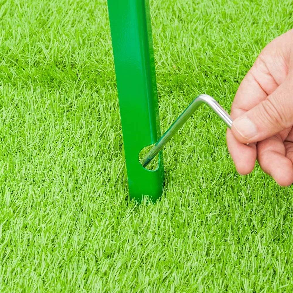 Close-up of a leg connection point on the windmill frame, showing how two metal pieces are joined with a screw.
