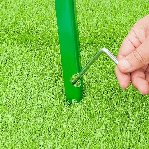 Miniatura 7 de VINGLI Molino de viento ornamental de 8 pies para decoración de jardín, veleta meteorológica, molino de viento de metal resistente con diseño de 4