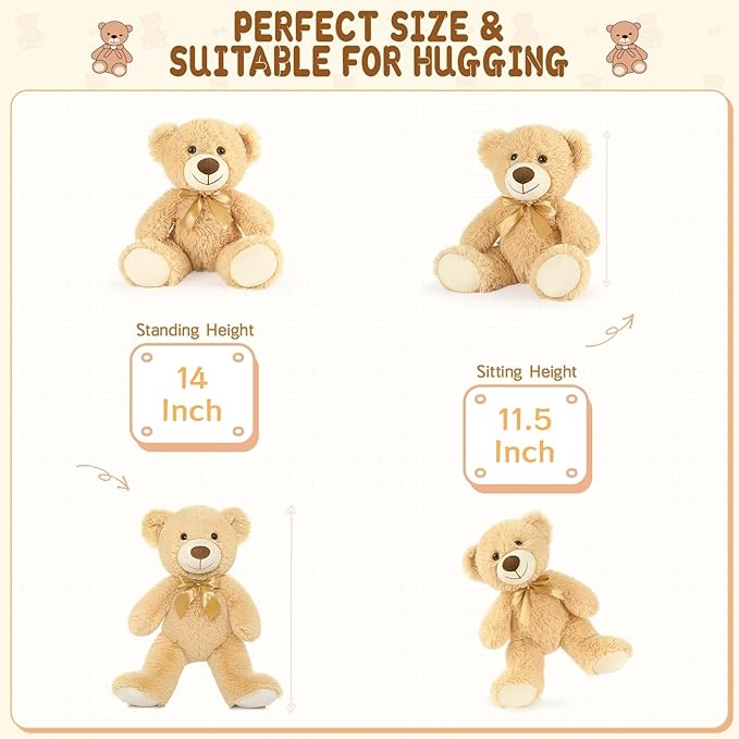 9 Peluches Oso Pequeño MaoGoLan 14 Pulgadas para Baby Shower miniatura 3