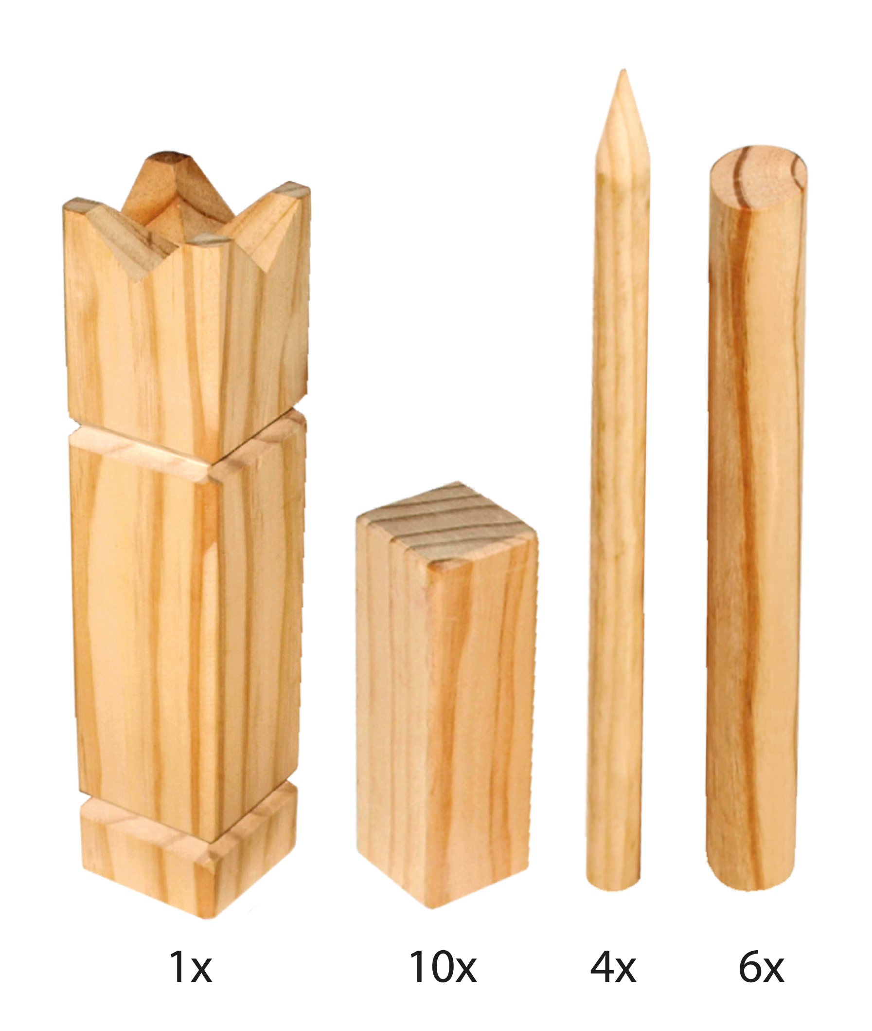 Schildkröt Kubb, Le Jeu de Jardin Populaire de Scandinavie, Ensemble Complet en Bois Certifié FSC, Compris um Sac de Transport pour Le Stockage, 970112