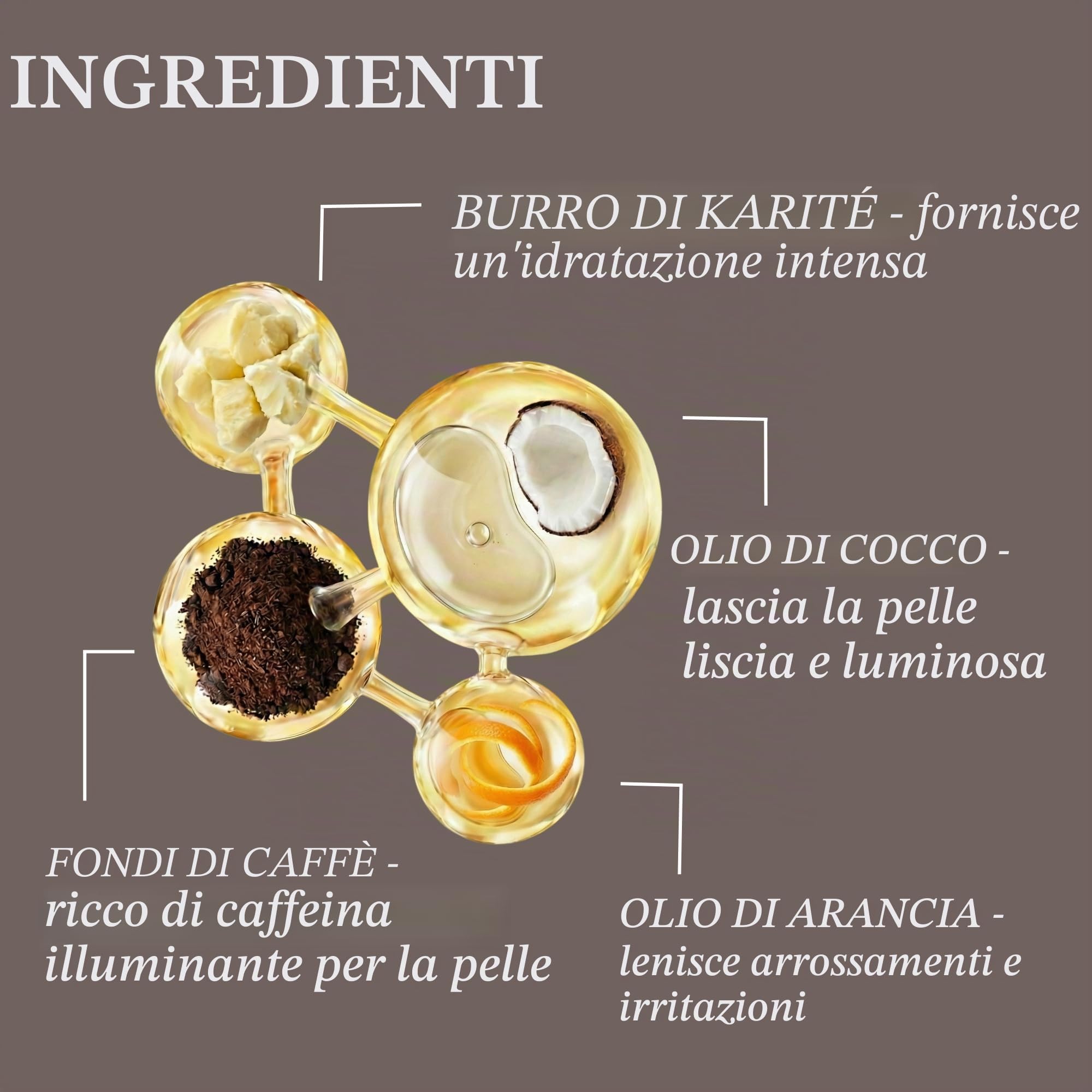 UpCircle Scrub viso al caffè - Miscela di agrumi per pelli normali e secche 100 ml - Burro di karité, cocco e olio di rosa canina - Esfoliante viso naturale e vegano per una pelle morbida e liscia