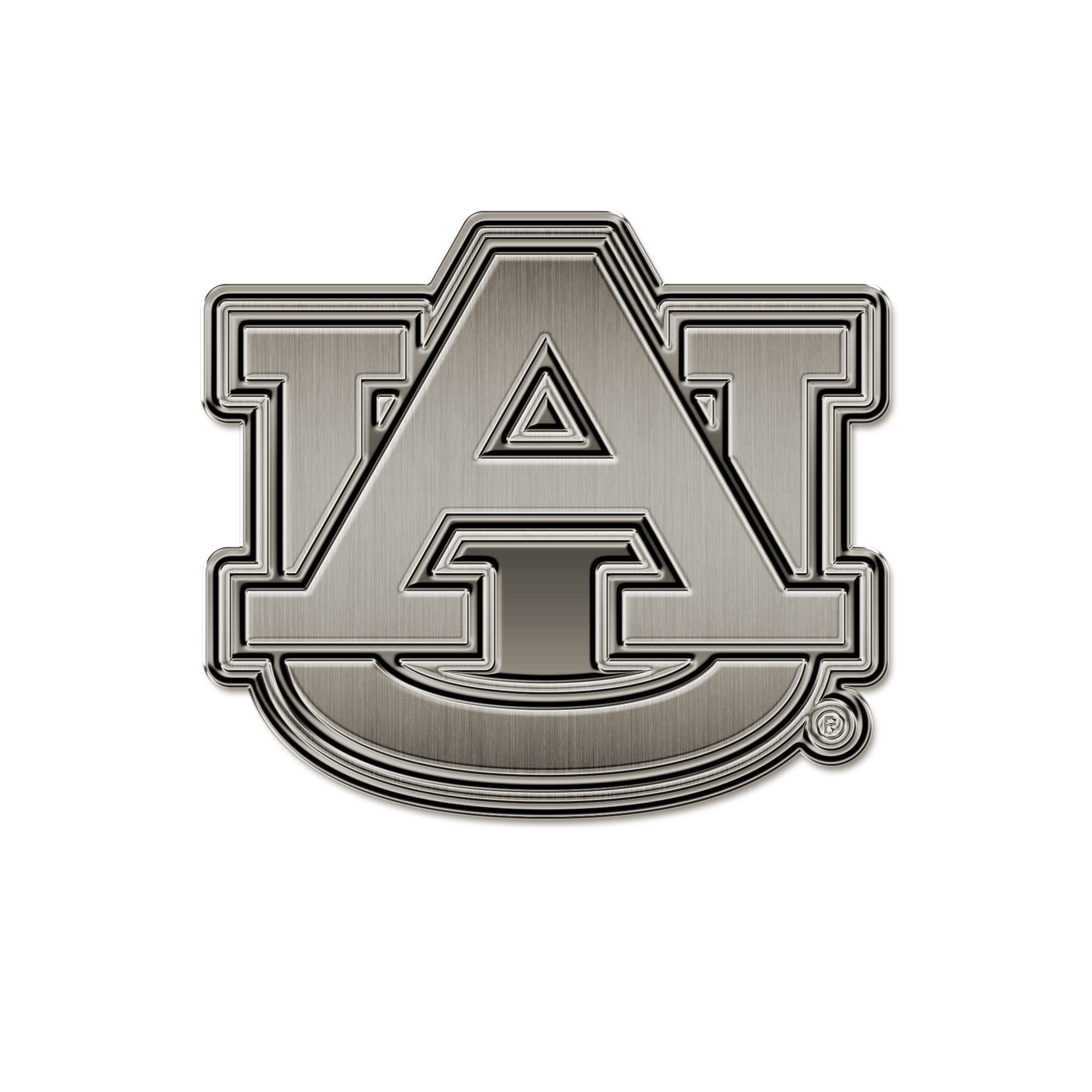Rico Industries NCAA Auburn Tigers Antique Auto Emblem Antique Nickel Auto Emblem for Car/Truck/SUV