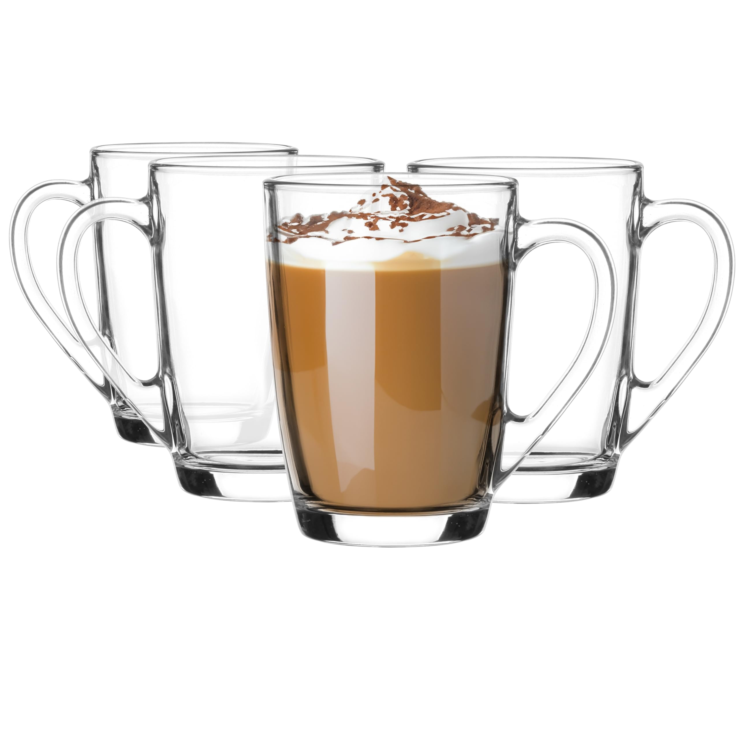 Mugs en verre résistant Luminarc 320 ml : Lot de 6 tasses à café compactes
