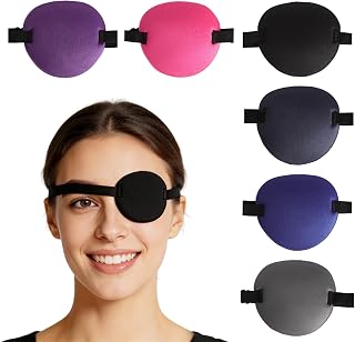 6 sztuk plastrów na oczy 3D, z regulowaną klamrą, medyczna opaska na oczy dla dorosłych, na niedowidzenie, zez, lewe oko i cosplay