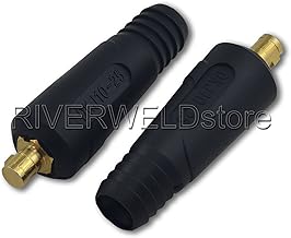 RIVERWELD TIG Welding Torch Cable Welding Connector Plug DKJ10-25 200A Connector Quick Connector Turkey Style Black Color 2pcs
