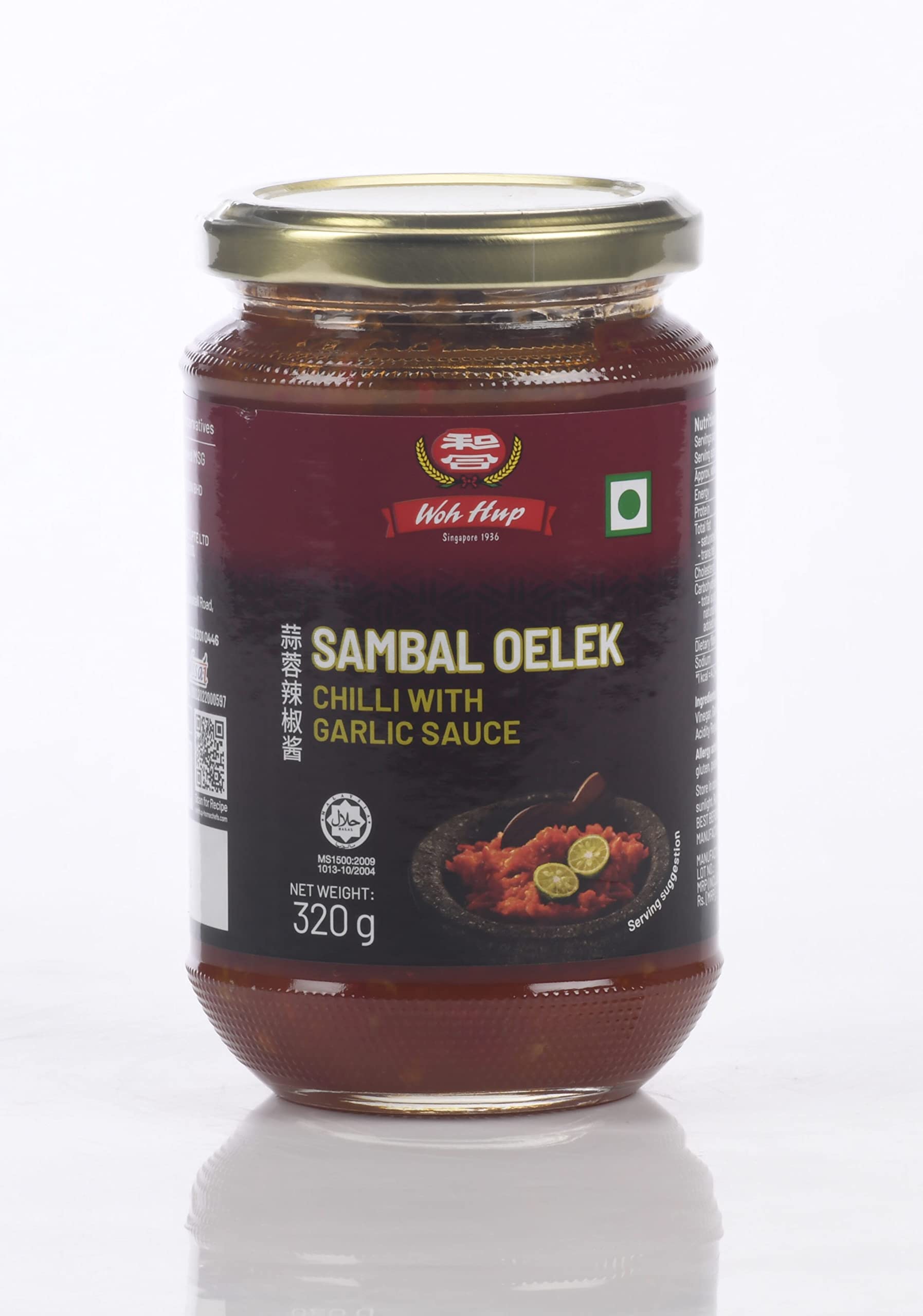 Buy Woh Hup Sambal Oelek 320gm (Chilli with Garlic Sauces) (Product of Malaysia) Online at