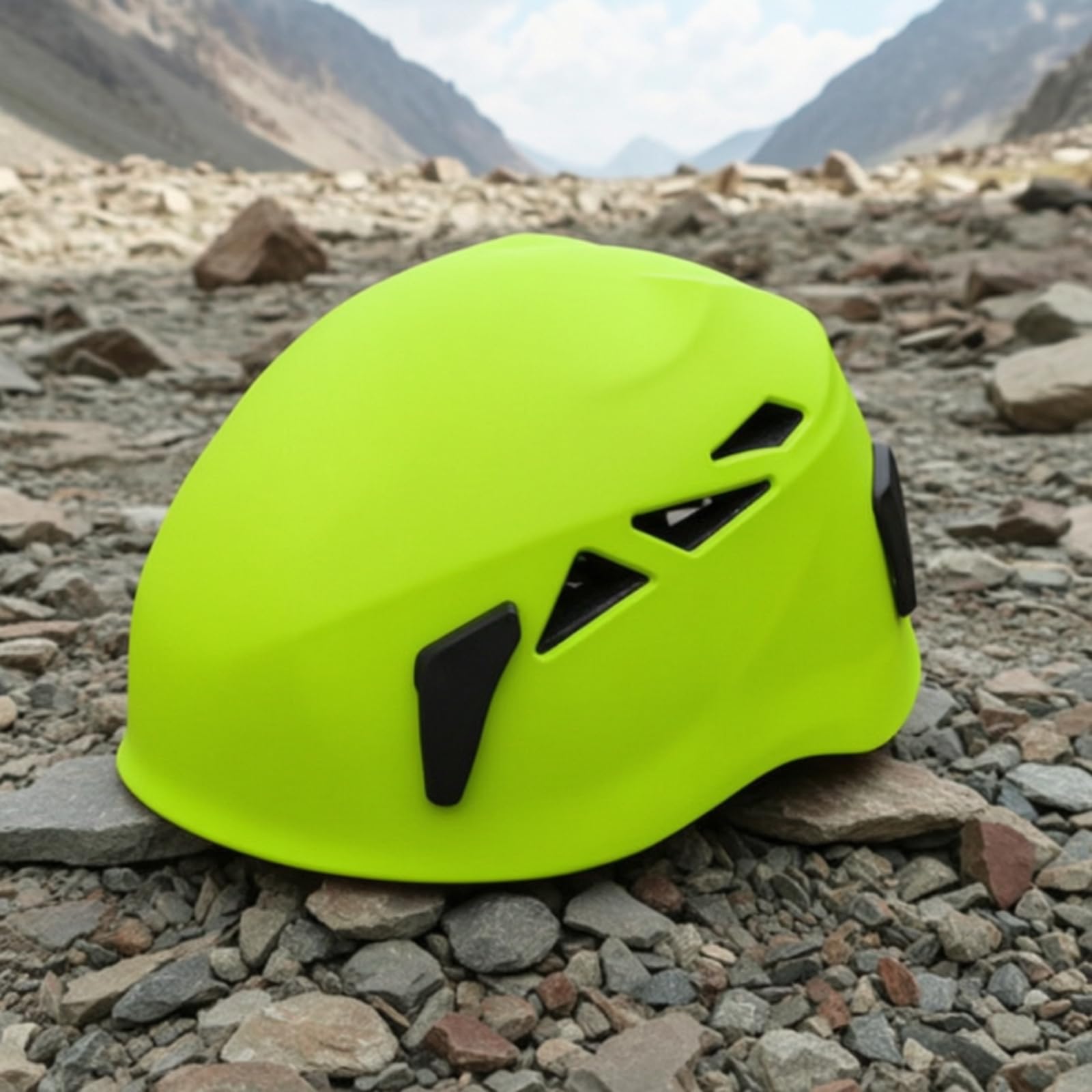 Amagogo Casque d'escalade Casque de Grimpe Casque d'alpinisme Casque de Spéléologie Coque Résistante Ventilé Harnais Ajustable 400 G Adapté à Escalade Alpinisme Spéléologie Missions de Terrain