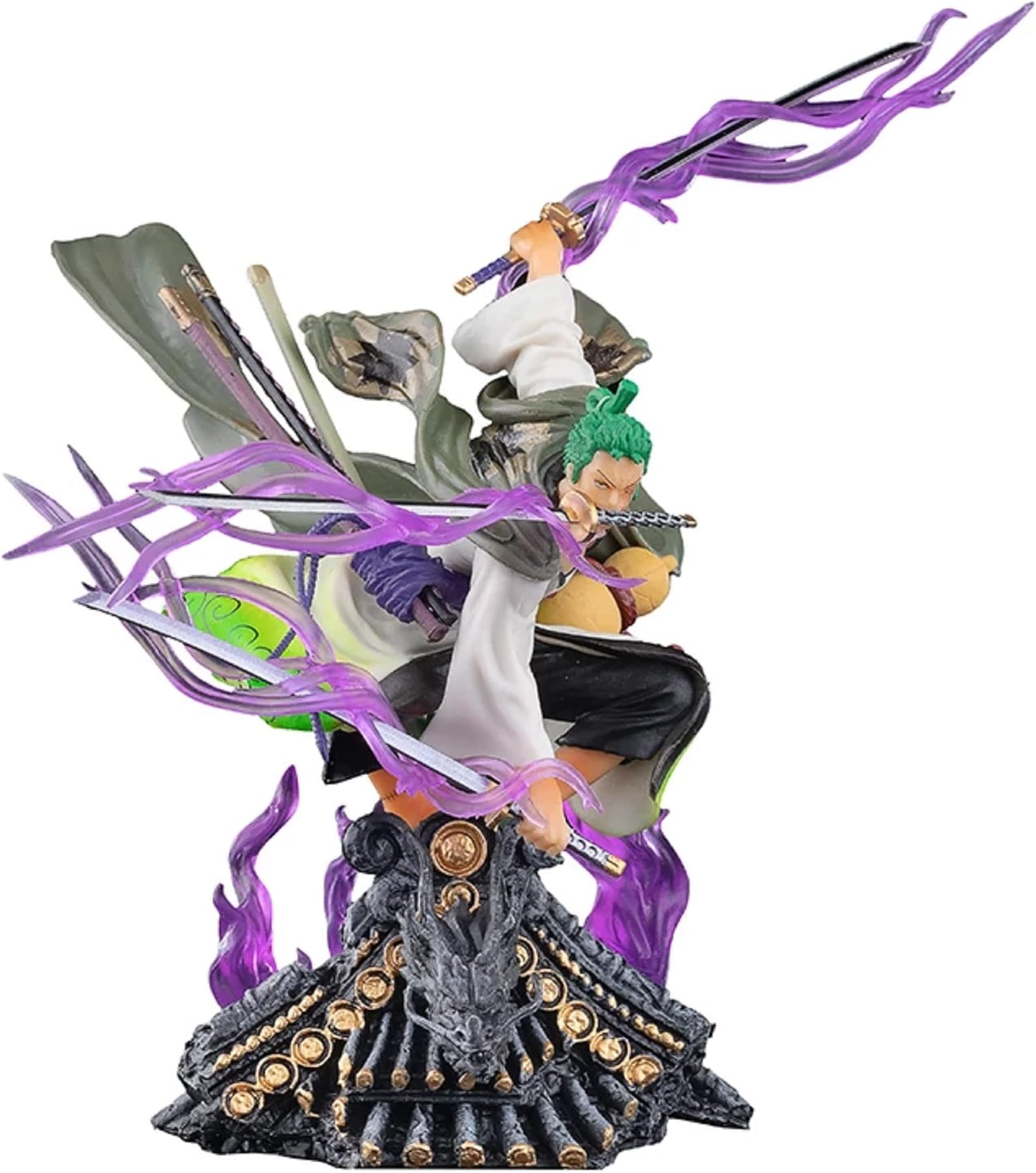 AUGEN Roronoa Zoro 2 Action Figure Limited Edition for Car Dashboard, Decoration, Cake, Office Desk & Study Table (21cm)(Pack of 1)