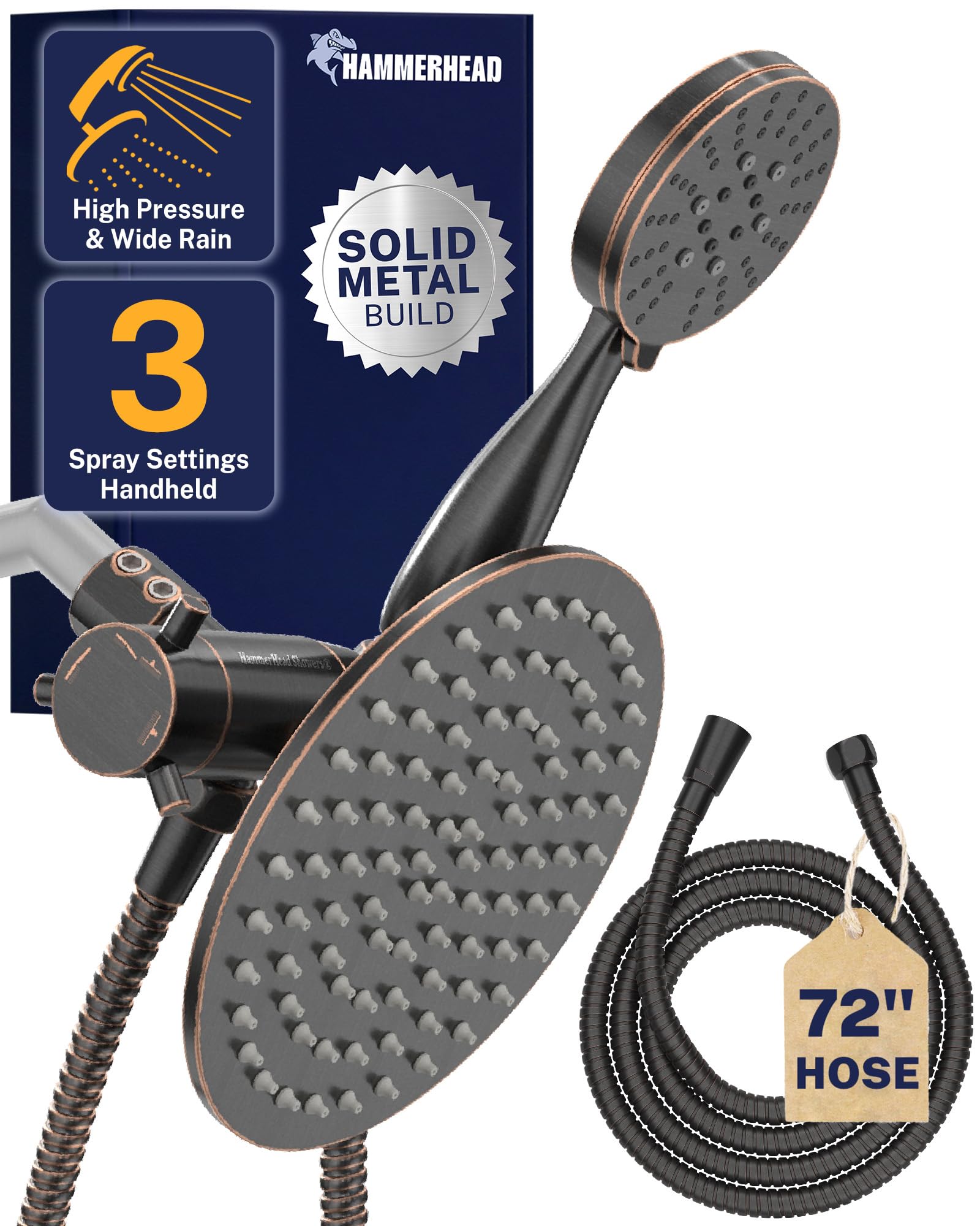 HammerHead Showers Dual Shower Head Combo