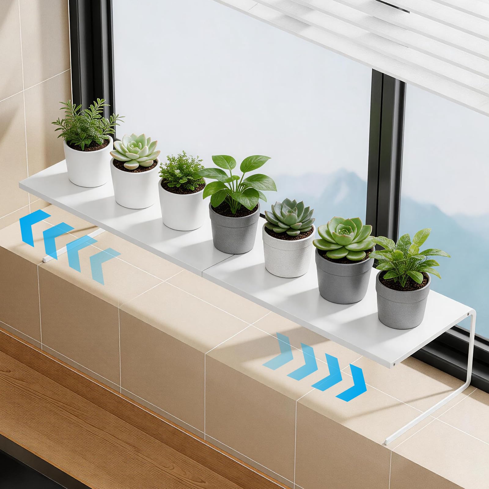 XIAOGE HOME Kitchen Shelf Organiser for Cupboard, Windowsill, Narrow Spaces