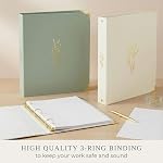 Esthétique 3 Ensemble de Binder de bagues 2 - Sturdy 1 Le Binder de pouce correspond à la lettre du papier - Un porte-mignon pour les femmes ou les hommes avec une poche organise facilement votre paperasse pour l'école, le bureau ou le travail