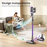 Circlio Aspirapolvere Senza Fili 90 Min, 600W/58000Pa, Scopa Elettrica Senza Fili, Aspirapolvere Senza Filo con LED Touchscreen, Autoportante Anti-Avvolgimento per Tappeti/Pavimenti/Peli Animali - 7