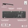 Logitech Signature Slim K950 Wireless Keyboard, Sleek Design, Switch Typing Between Devices, Quiet, Bluetooth, Multi-OS, Windows, Mac, Chrome, QWERTY UK Layout, Graphite