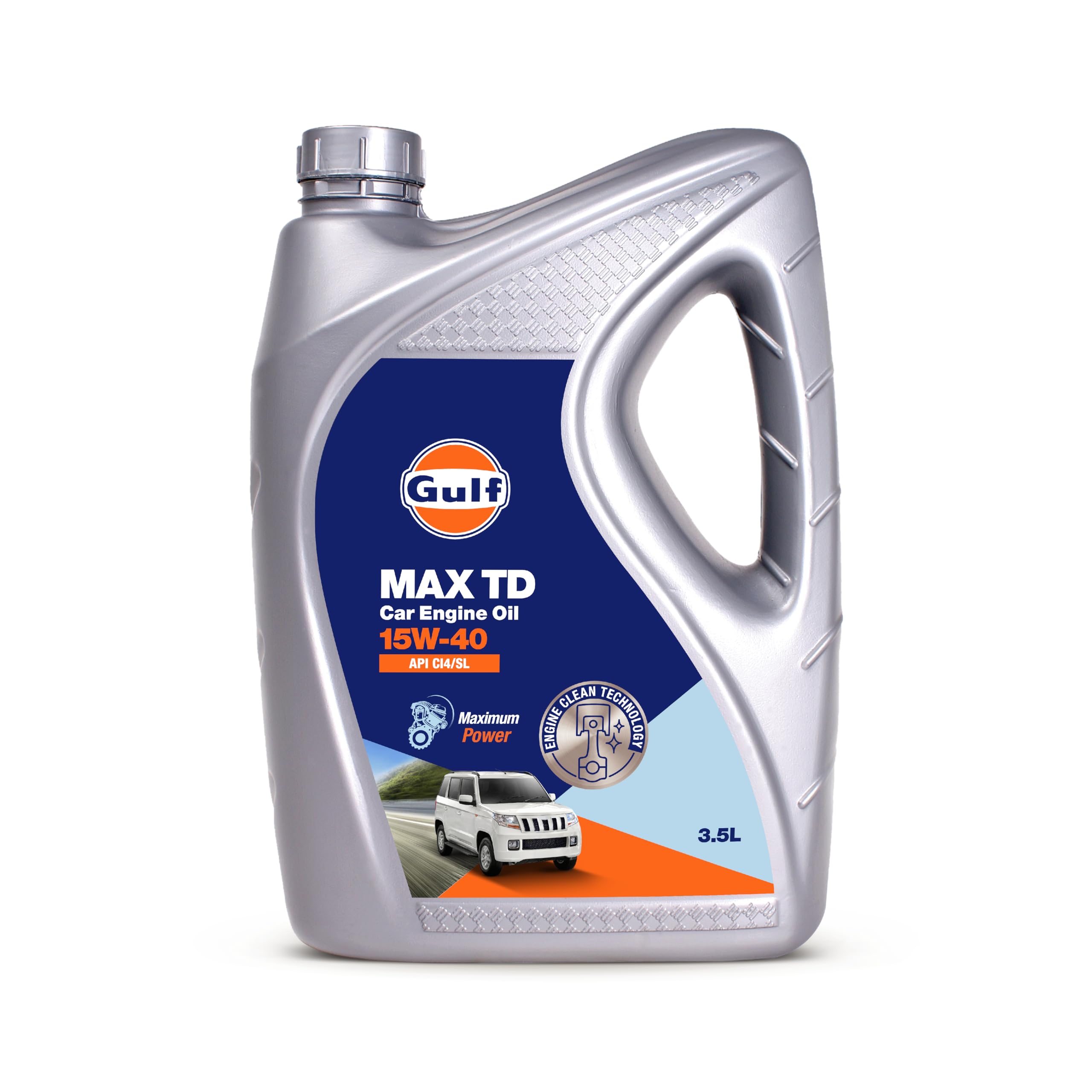 GULF MAX TD 15W-40 - [3.5 L] API CI-4/SL and ACEA A3/B4 Car Engine Oil which provides Maximum Power and Superior Engine Protection-image-47