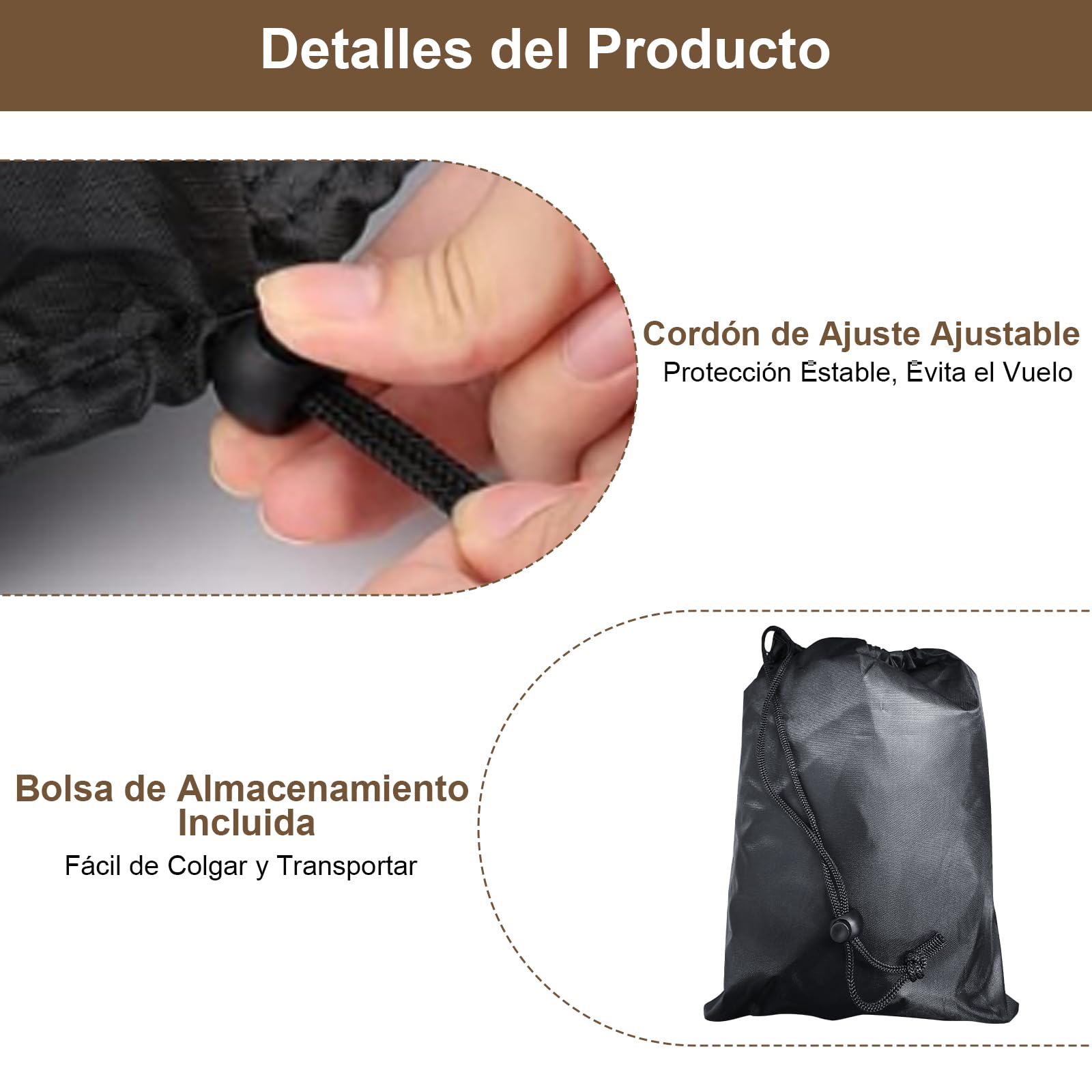 Funda Sofa Exterior Impermeable Negra, Funda Sillas Jardin 2 Plazas, Antiviento E Impermeable Funda Sofa Jardin Exterior, con Cordón Tela Impermeable Exterior(134 X 66 X 69/89 cm)