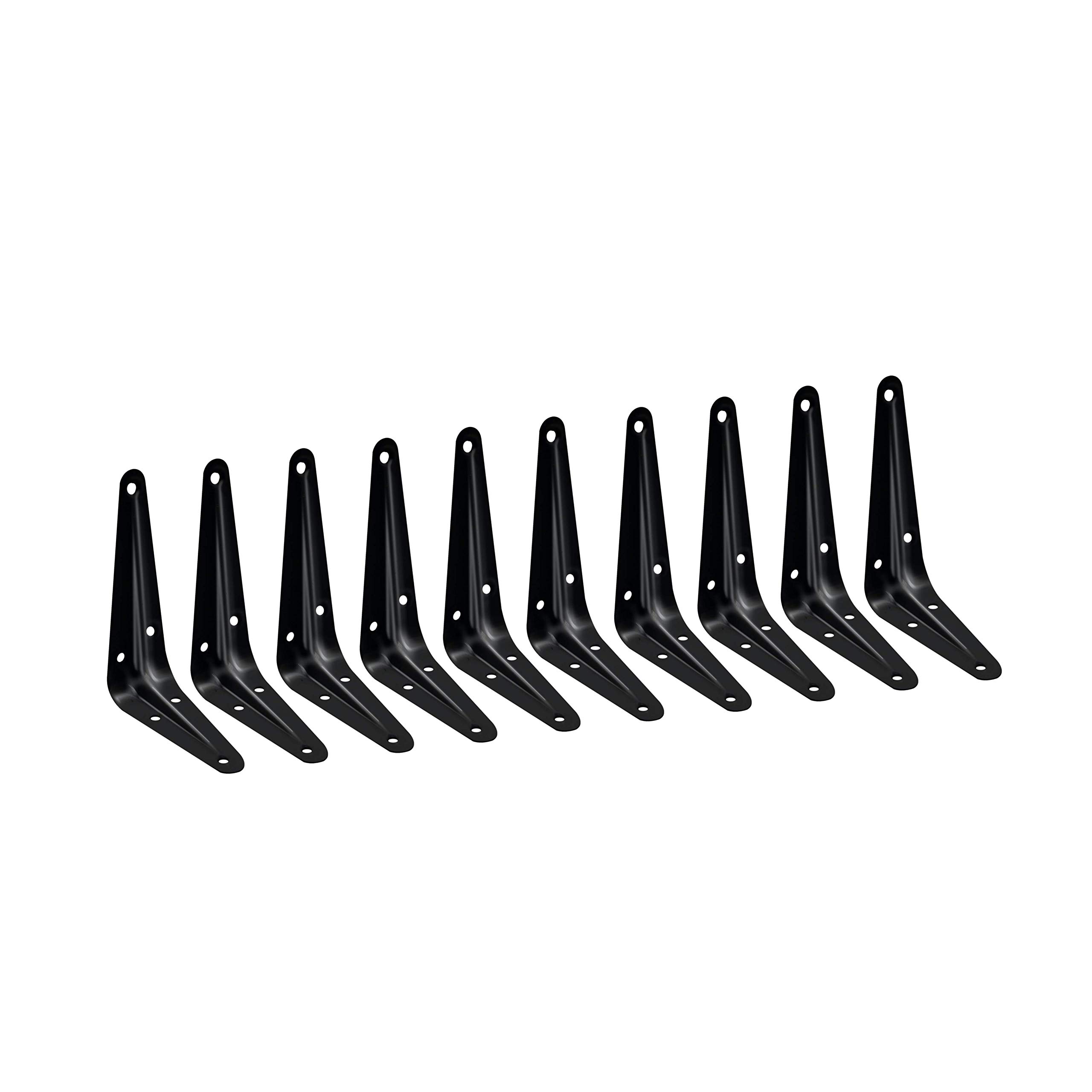 Shelf Bracket | Original London Pattern | Black | 100x75mm / 4x3 INCH | Pack of 10 | EAI