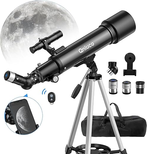 Telescopio Astronomico per Bambini Adulti, 70 mm Apertura 600mm AZ...
