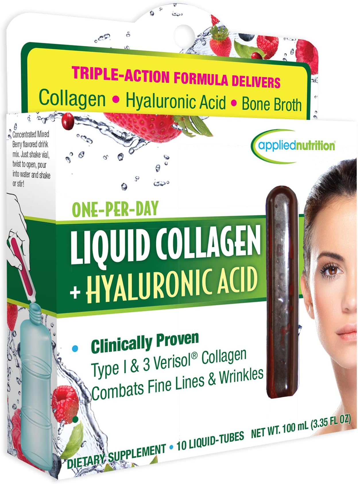 Amazon.com: Applied Nutrition Liquid Collagen + Hyaluronic Acid - 10 ...