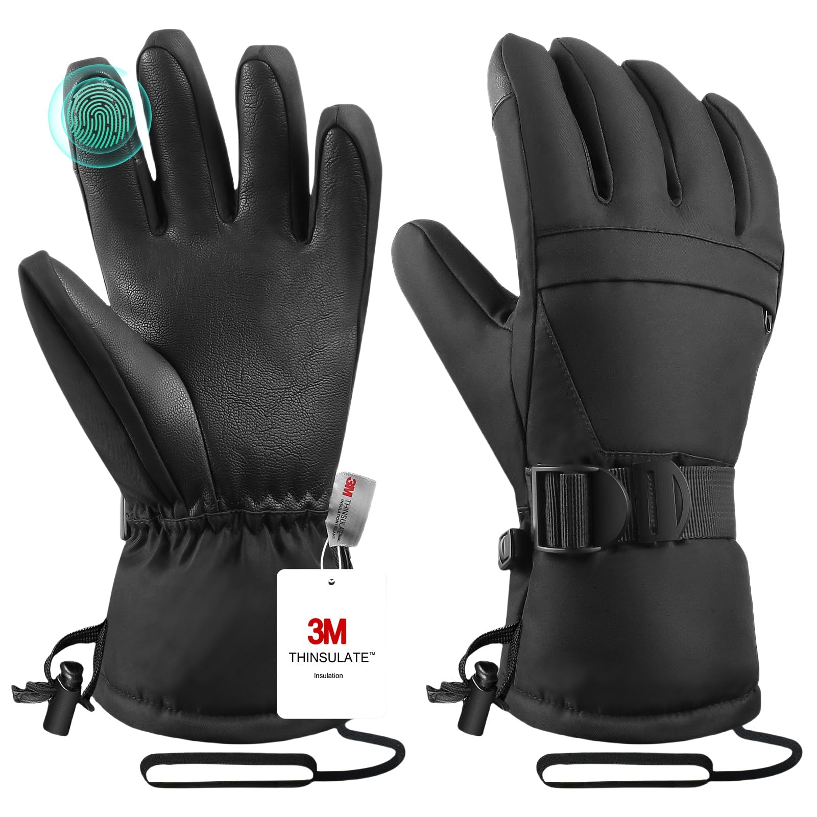 Ski-Handschuhe, Winterhandschuhe, Schneehandschuhe, Ski- und Snowboardhandschuhe für kaltes Wetter, sowohl für Männer als auch für Frauen, geeignet für Eltern und Kinder