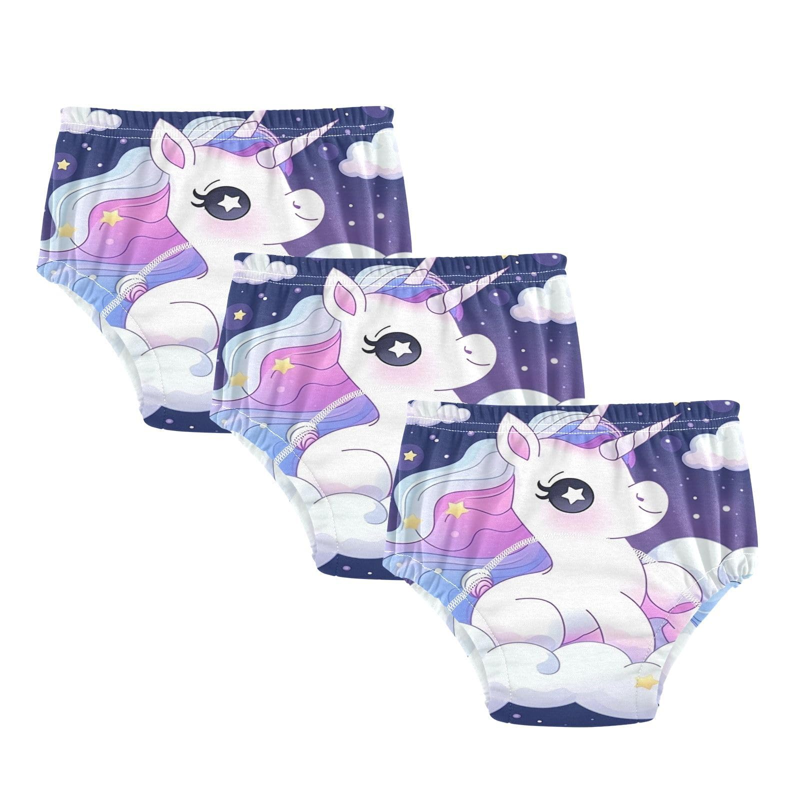 Coikll Cute Horse with Cloud Toddler Training Underwear Waterproof Baby Pee Pants -5T