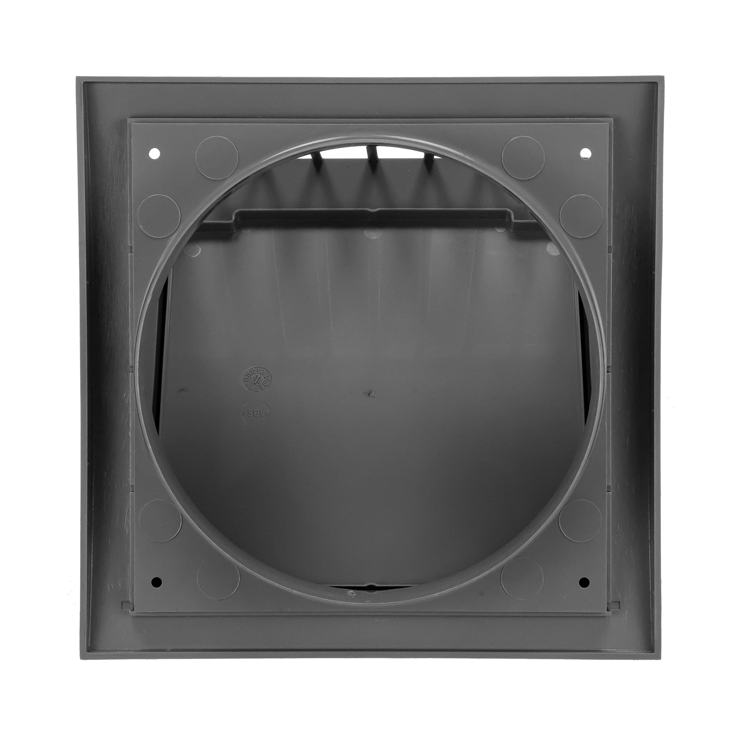 Backdraft Covers Vent Cover Grille 6-Inch Gray Plastic With Flap - Exhaust Hood ...