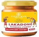 First Bud Organics Golden Spice Lakadong Turmeric Powder - 100gm | Organic Turmeric Powder & 10 to 12% High Curcumin Certified | Chemical Free Haldi Powder & Sourced From Jaintia Hills, Meghalaya gallery image