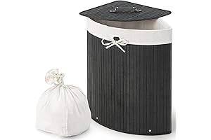 Giantex Corner Laundry Hamper with Lid: Store Your Laundry Neatly in Style