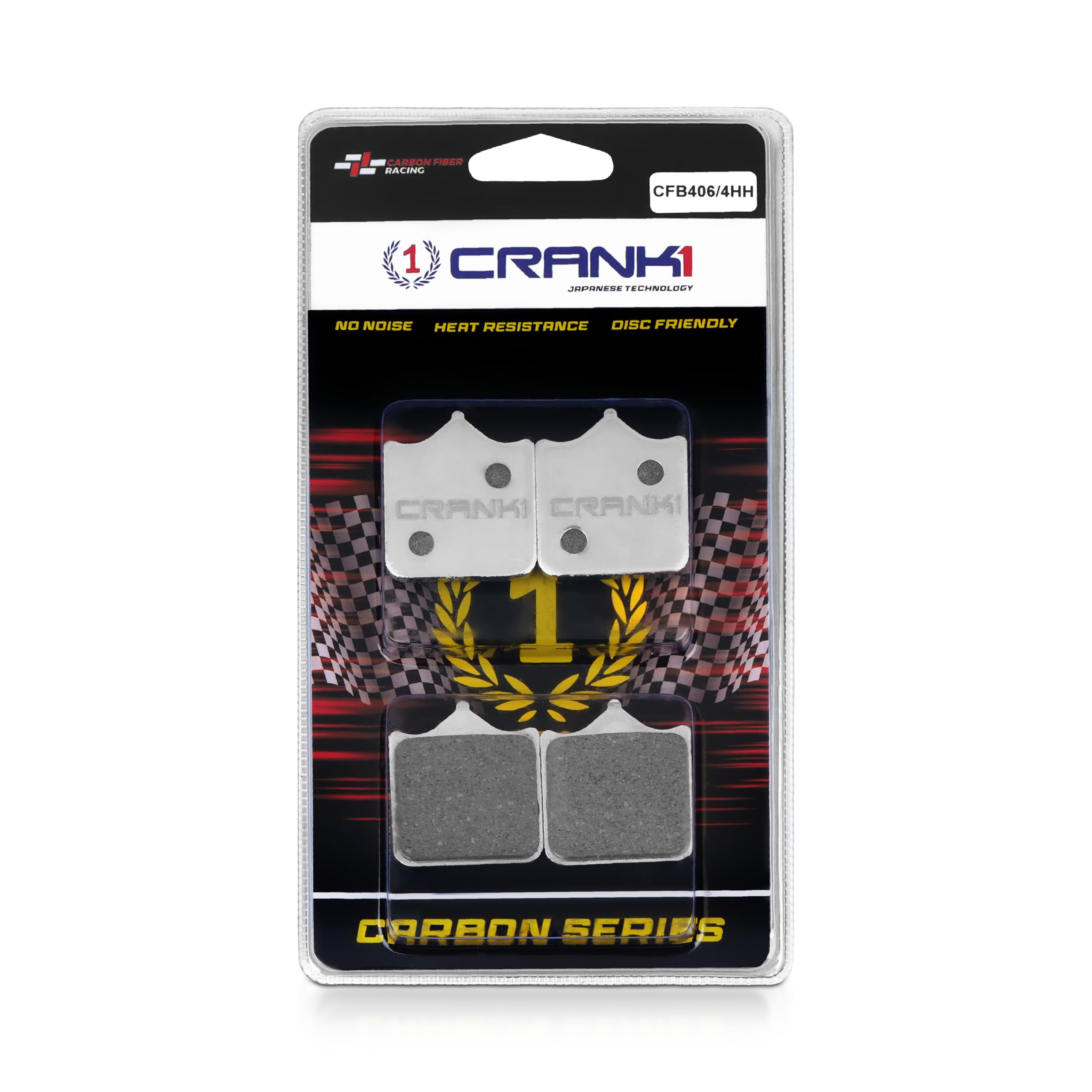 Carbon Brake Pads Compatible For Triumph Street Scrambler 900 | Front | CFB406/4 | 1 Set | High Performance Disc Pad | Superior Stopping Power | Heat Resistant | Long Life-image-23