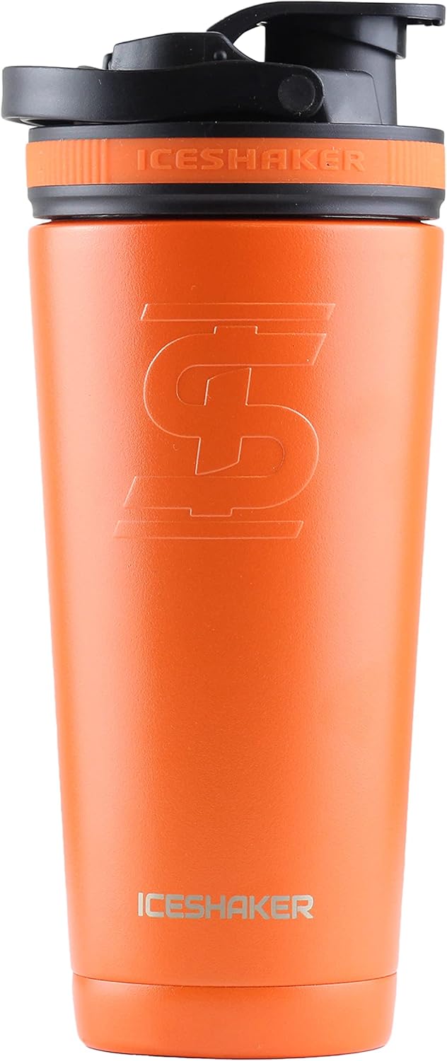 Ice Shaker 26 Oz Shaker Bottle, Stainless Steel Insulated Water Bottle