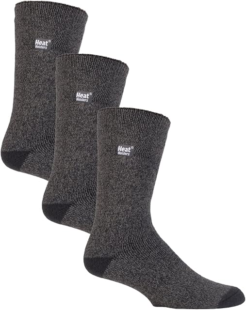 HEAT HOLDERS Lite - 3 Pair Multipack Mens Insulated Thermal Socks for Winter | Thin & Warm Socks for Dress Socks