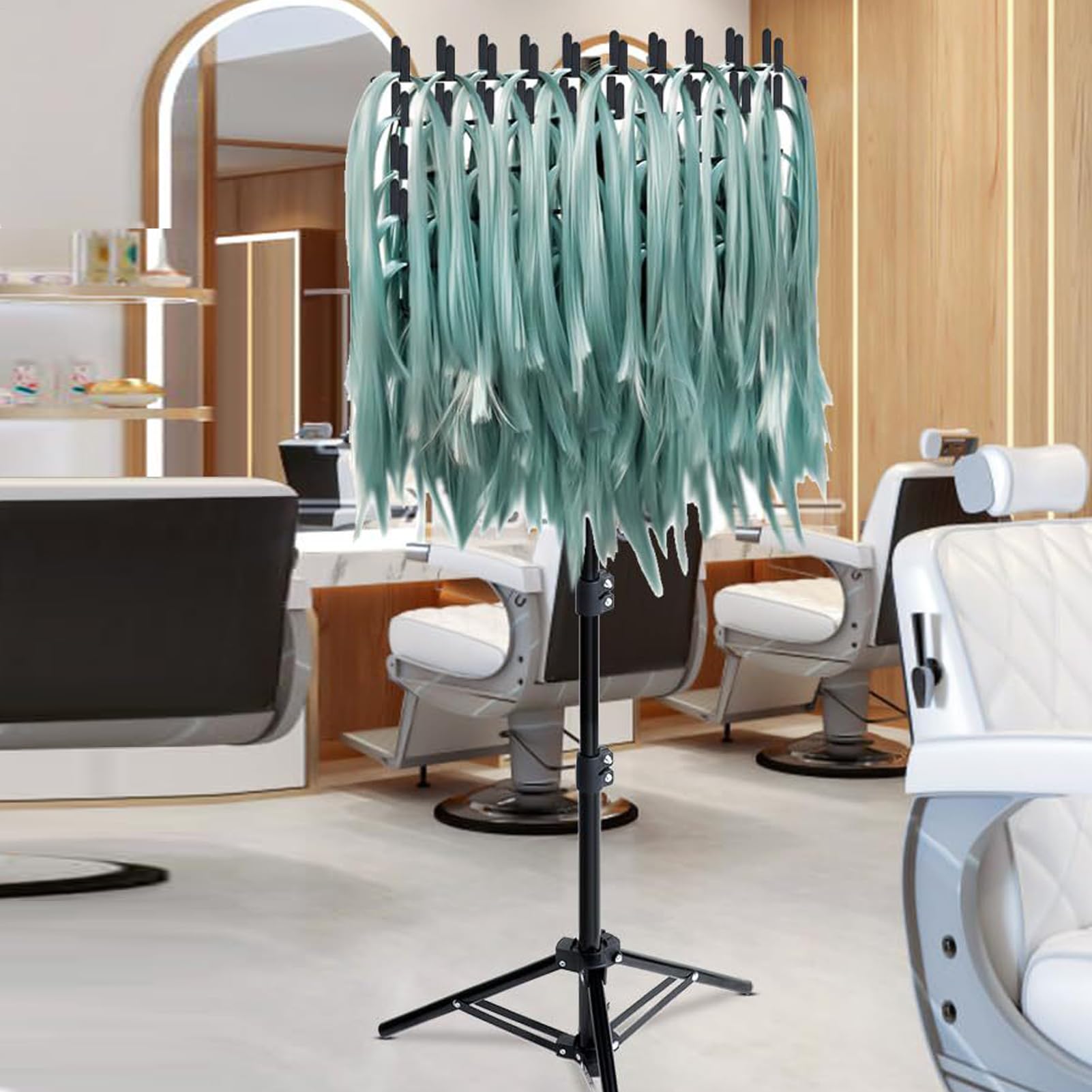 Stojak do zaplatania włosów, do zaplatania włosów, stojący stojak na przedziały, wydajni styliści, organizer produktu do salonu, rozwiązanie podróżne