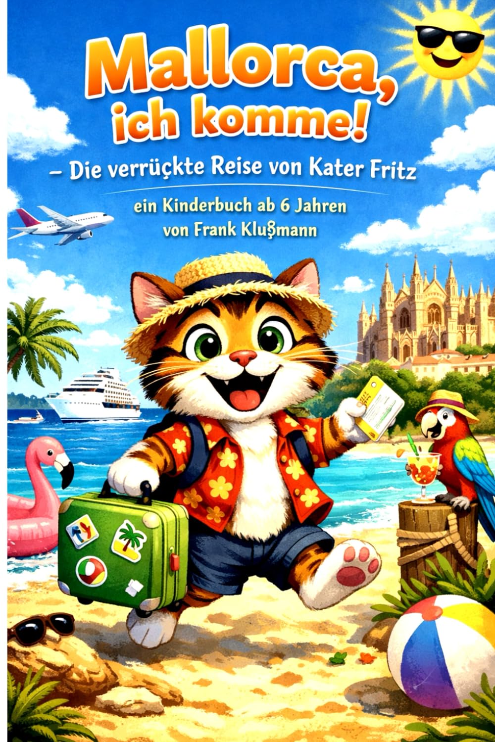 „Mallorca, ich komme! – Die verrückte Reise von Kater Fritz“: ein Kinderbuch für Jungen und Mädchen ab 6 Jahren zum Vorlesen und Selberlesen und auf Reisen
