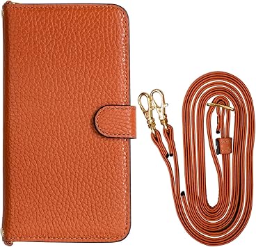 COVERARY 100062372n Notebook Type Cute Smartphone Case Leather Smartphone Case Compatible with All Models Stylish Genuine Leather Smartphone Case Cute Mobile Cover Leather Belt Included Simple Card
