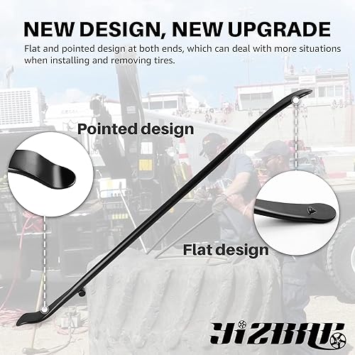 Miniatura 6 de YIZBAP 34645 Hierro de neumáticos, montaje de neumáticos de 38 pulgadas y hierro desmontado, herramienta de extracción de cambio de neumáticos para