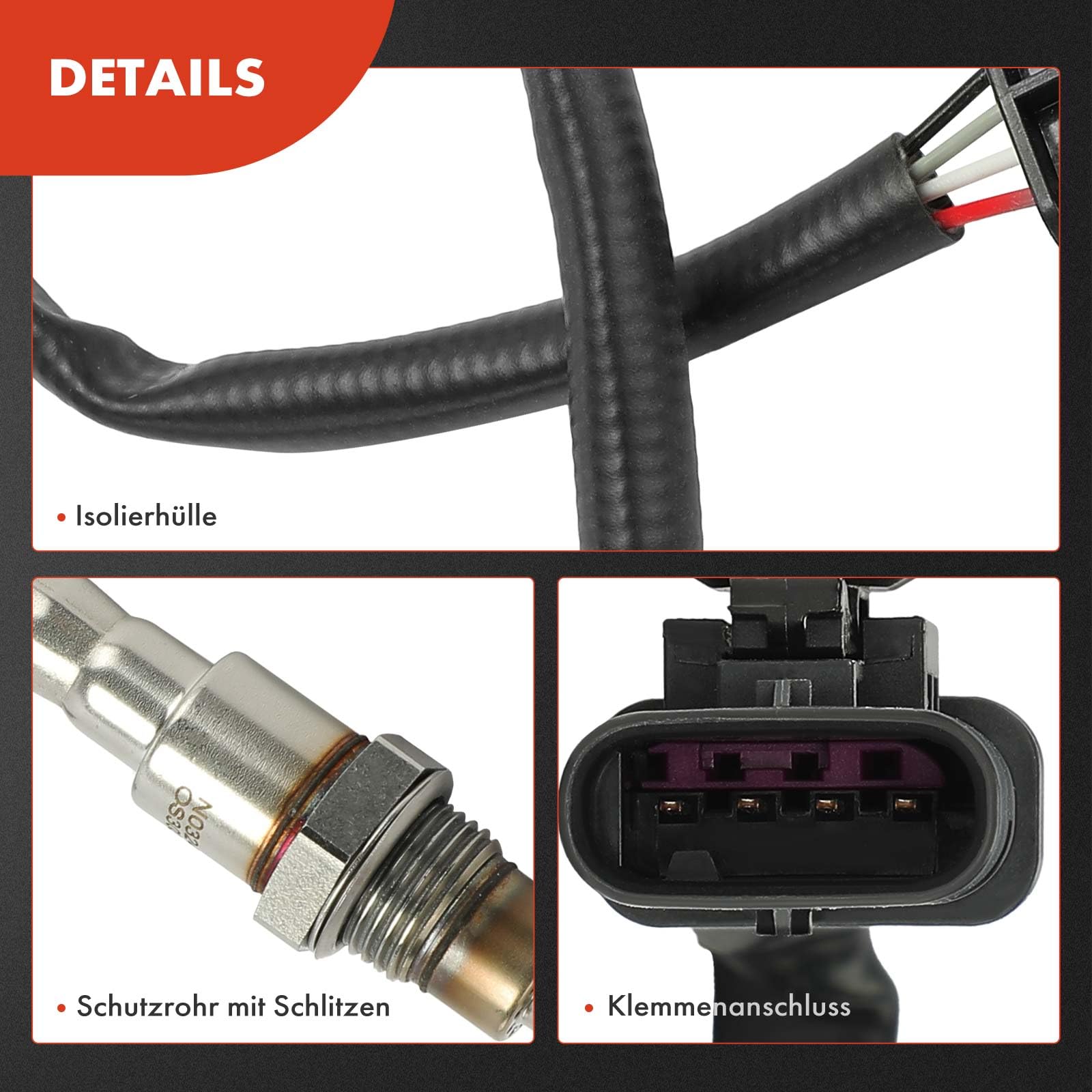 Frankberg Sonda lambda Sonda diagnostica Compatibile con Corsa F P2JO 2008 I CU C3 III SX C3 Aircross II 2C 2R 3008 SUV M4 MC MJ MR Replace# 9810667080