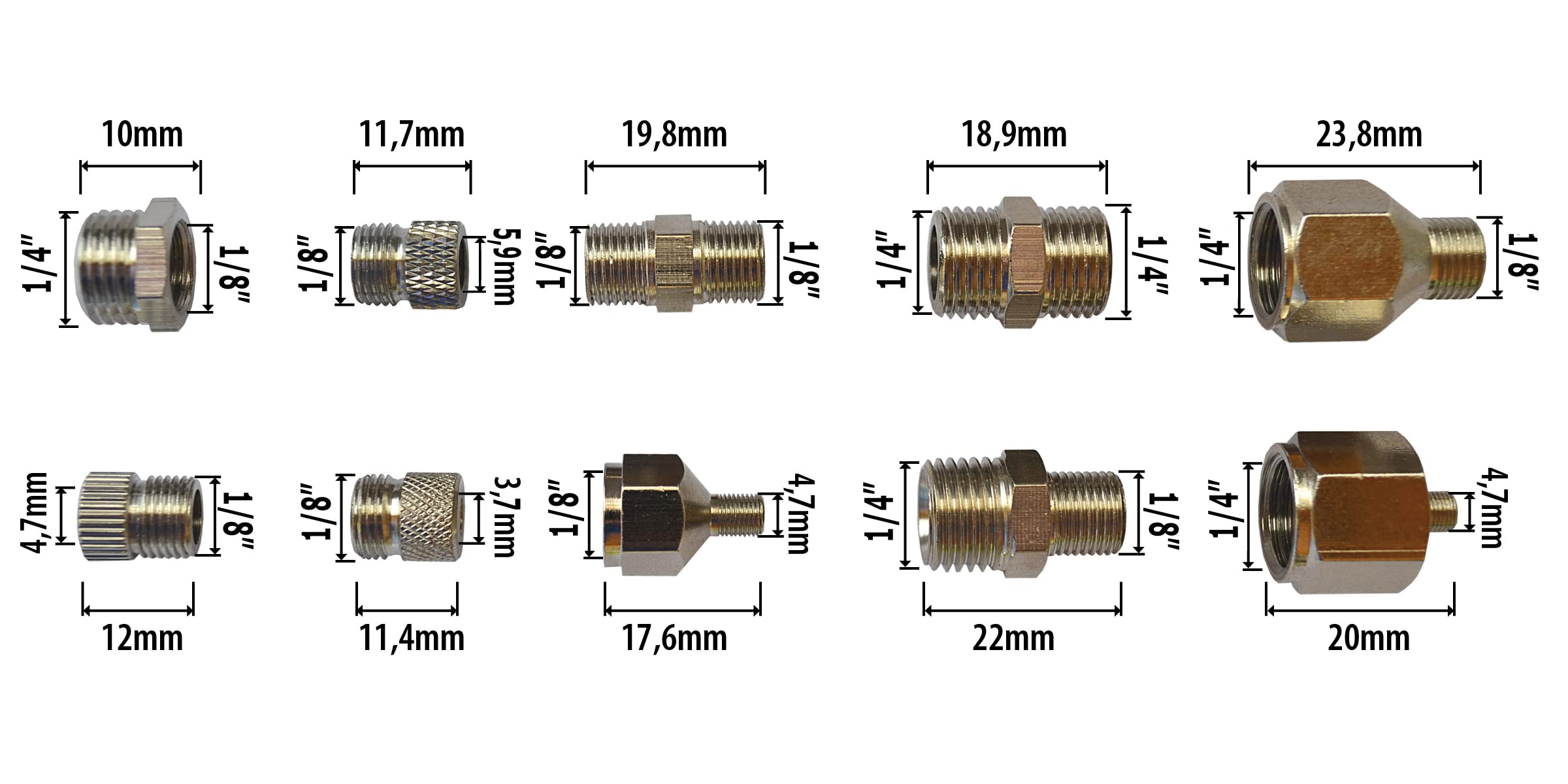 AIRBRUSH-SET DUO-Power Efficient = DAS KOMPLETT-SET mit Airbrush Kompressor, 2 hochwertigen PISTOLEN, HALTER, Kompressor-TANK, 2*SCHNELLKUPPLUNGEN CLEANING POT, Schlauch, Reinigungsbürsten