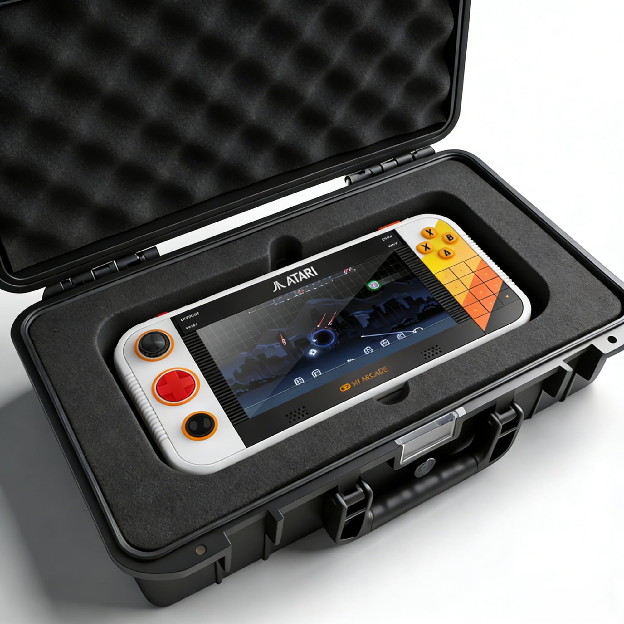 JYGamhanbil Custodia Trasporto Rigida Borsa Copertura Impermeabile per My Arcade Atari Gamestation Go Console Gaming Handheld,Custodia Protettiva Borsa Viaggio per Gamestation Go Dock,Cavo,Accessori