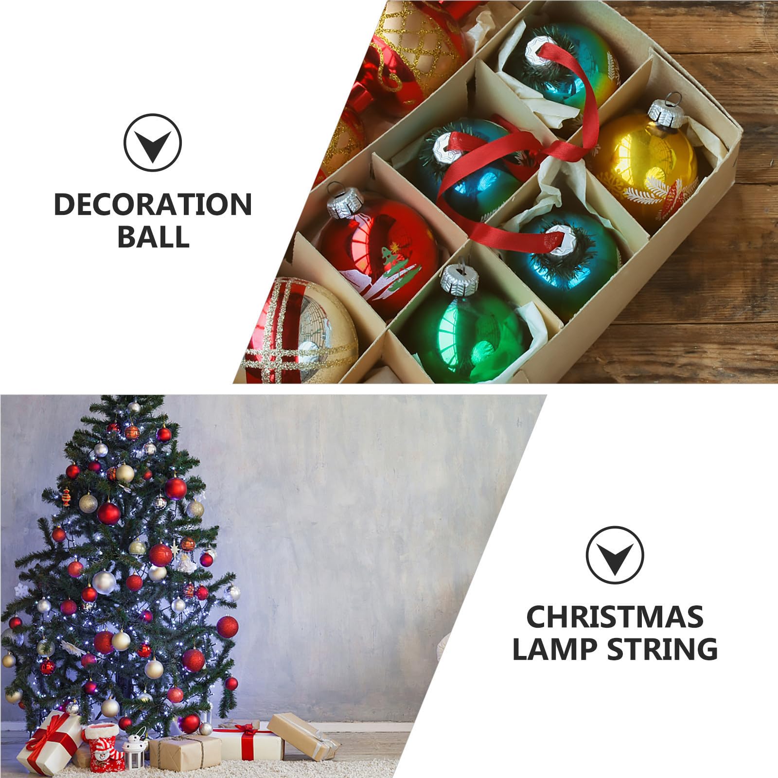 2 Stk Weihnachts- Weihnachtsfach Behälter Weihnachtsdekoration Weihnachtsschmuck Bin Faltbarer Behälter Zusammenklappbare Aufbewahrungsbehälter Geschenkhalter Pvc